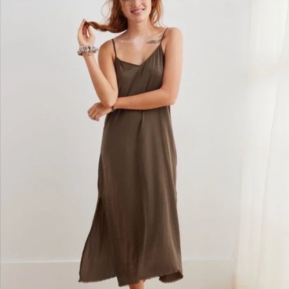 NWOT aerie Satin Slip Dress - L